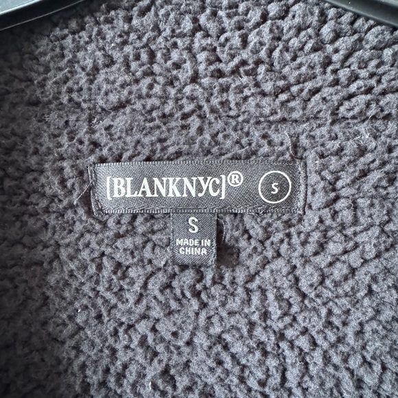 BlankNYC Sherpa Wrap Asymmetrical Zip Sweatshirt Size S - Picture 10 of 12